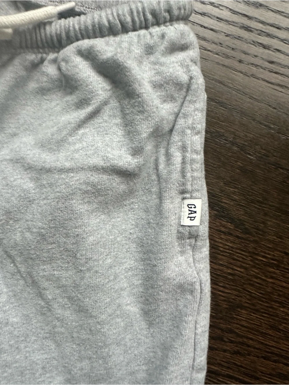 GAP Light Gray Wide-Leg Sweatpants with Drawstring